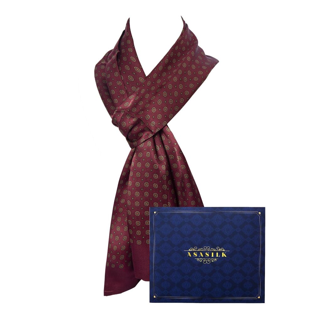 8232 Fashion 's Silk Scarf, Luxurious Long Scarves 11 '' X 67'', Mulberry